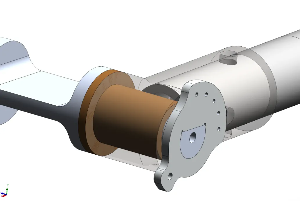 CAD of the rear blade with bushing